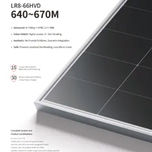 لوح شمسي LONGI هاي-مو X10 ساينتست 645-650 وات